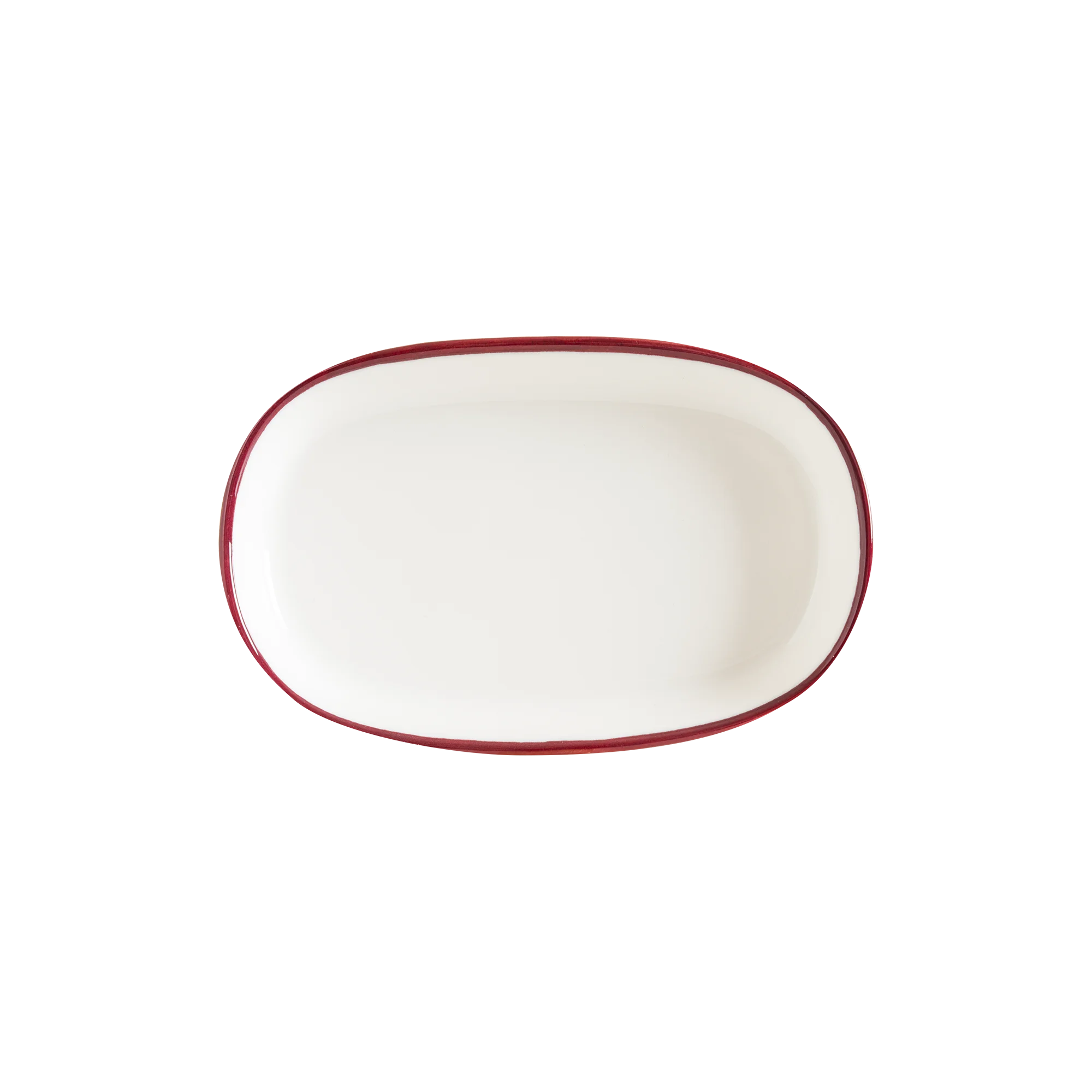 Linea Burgundy Hygge 10cm Oval Plate