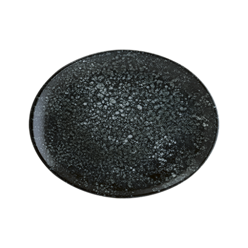 COSBLMOV31OV - bonna - Cosmos Black Moove Oval Plate 31*24 cm