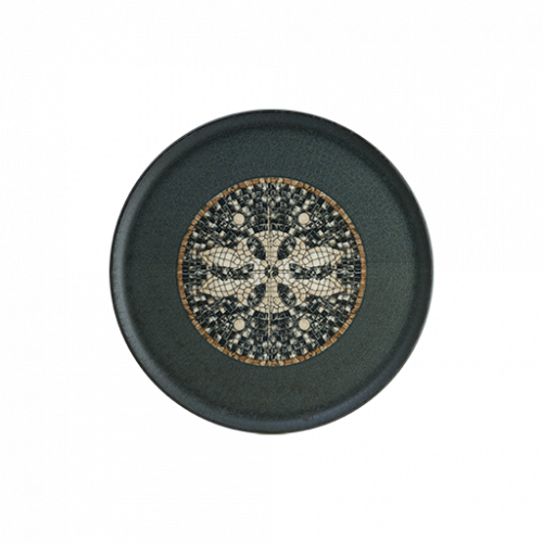 S MT MZPMAGRM32PZ 4 - bonna - Mesopotamia Mosaic Anthracite Gourmet Flat Plate 32 cm