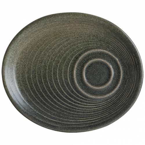 HORRPL01STB - bonna - Hornfels Ripple Breakfast Plate 20*17 cm